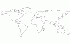 World Continents Free DXF File