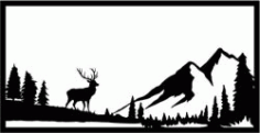 Independent Deer In The Forest For Laser Cut Plasma Free CDR Vectors Art