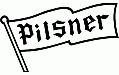 Pilsner Flag Free DXF File