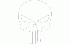 The Punisher Skull Silhouette Free DXF File