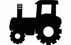 Tractor Silhouette Art Free DXF File