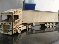 Container Truck For Laser Cut Cnc Free DXF File