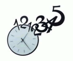Wall Clock 12345 For Laser Cut Plasma Free DXF File