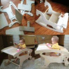 Assembling A toddler’s Feeding Chair For Laser Cut Cnc Free DXF File
