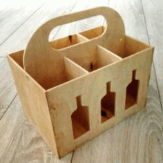 Beer Box Caddy For Laser Cut Cnc Free CDR Vectors Art