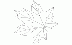 Leaf  Maple Free DXF File