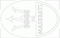 Maserati Logo Free DXF File