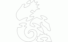 Seahorse Puzzle Free DXF File