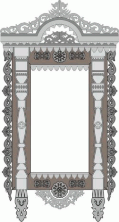 Decorate The Temple Shaped Window For Laser Cut Cnc Free CDR Vectors Art