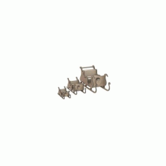 3D Sleigh Wooden Craft Free DXF File