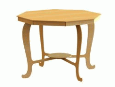 Octagonal Wooden Table For Laser Cut Cnc Free CDR Vectors Art