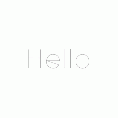 Hello Text Free DXF File
