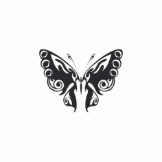 Tribal Butterfly Art 47 Free DXF File