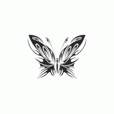 Tribal Butterfly Art 40 Free DXF File