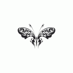 Tribal Butterfly Art 30 Free DXF File