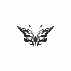 Tribal Butterfly Art 25 Free DXF File