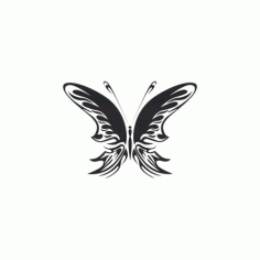 Tribal Butterfly Art 22 Free DXF File