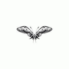 Tribal Butterfly Art 15 Free DXF File