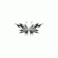 Tribal Butterfly Art 14 Free DXF File