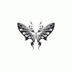 Butterfly Silhouette 23 Free DXF File