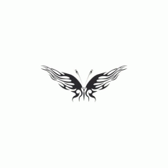 Butterfly Tattoo Design Free DXF File