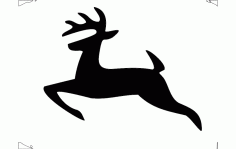 Deer Jumping Free DXF File