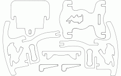 Kids Chair Puzzle Free DXF File