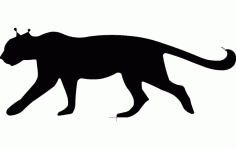 Laser Cut Silhouette Cat Free DXF File