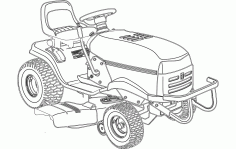 Lawn Mower Tractor Free DXF File