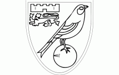 Norwich City Bird Logo Free DXF File