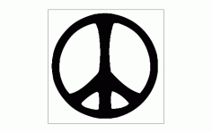 Peace Icon Free DXF File