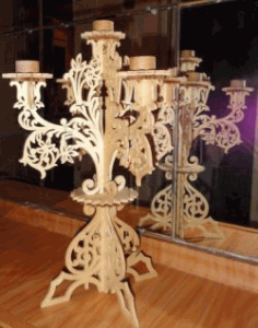 Candle Stand For Laser Cut Cnc Free DXF File