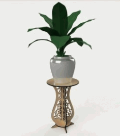Flower Pot Shelf For Laser Cut Cnc Free DXF File