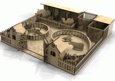Zoo Model For Laser Cut Cnc Free DXF File