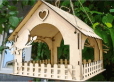 Wooden Bird Houses For Laser Cut Cnc Free DXF File
