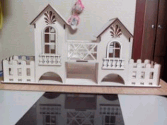 House Assembly Model For Laser Cut Cnc Free DXF File