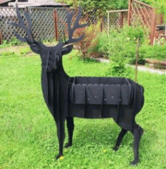 Black Deer Assembly Model For Laser Cut Cnc Free CDR Vectors Art