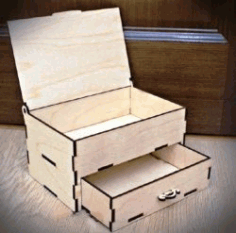 Box With Drawers For Laser Cut Cnc Free CDR Vectors Art