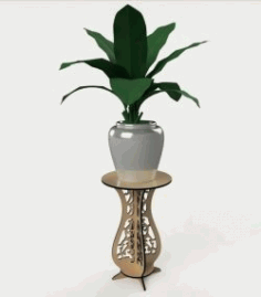 Flower Pot Shelf For Laser Cut Cnc Free CDR Vectors Art