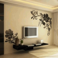 Living Room Floral Pattern For Laser Cut Cnc Free CDR Vectors Art