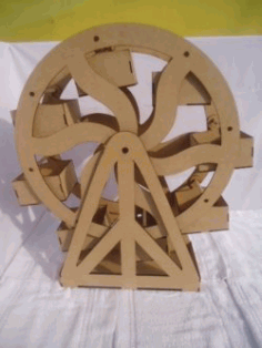Pastry Shelf Shaped Like A Ferris Wheel For Cnc Laser Cutting Free CDR Vectors Art