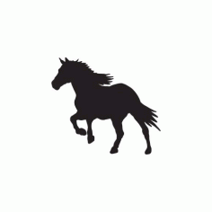 Horse Silhouette Running Free DXF File