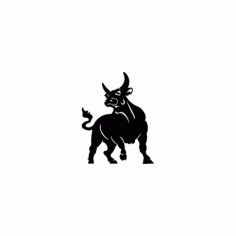 Silhouette Bull Stronge Free DXF File