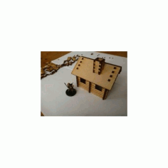 Small Log Cabin Free DXF File