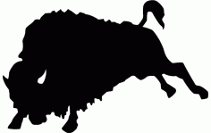 Angry Bull Silhouette Free DXF File