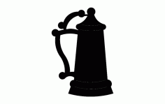 Beer Stein Silhouette Free DXF File