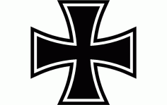 Iron Cross Logo Free DXF File