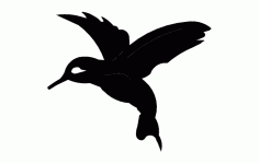 Silhouette Humming Bird Free DXF File
