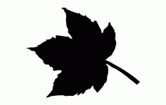 Sycamore Leaf Silhouette Free DXF File