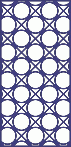 Laser Cut Decorative Circle Design Pattern Free DXF File